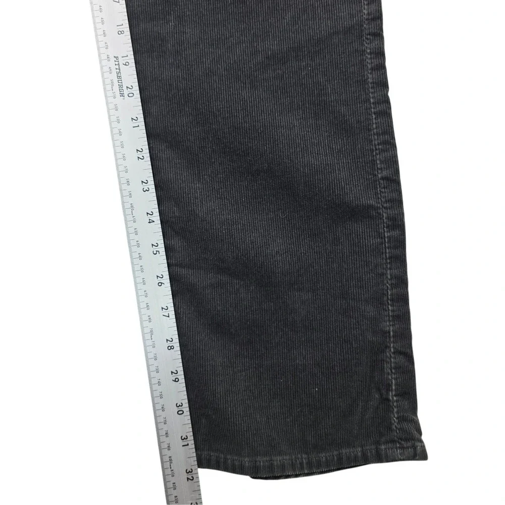 Gap 1969 Mens Straight Corduroy Pants Eclipse Gray 33x32 Cotton Cords